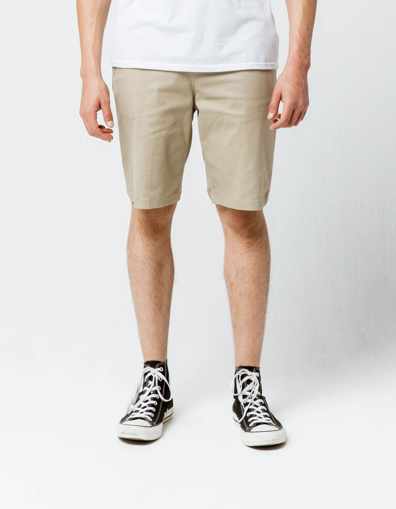 BLUE CROWN Classic Khaki Mens Chino Shorts image number 2