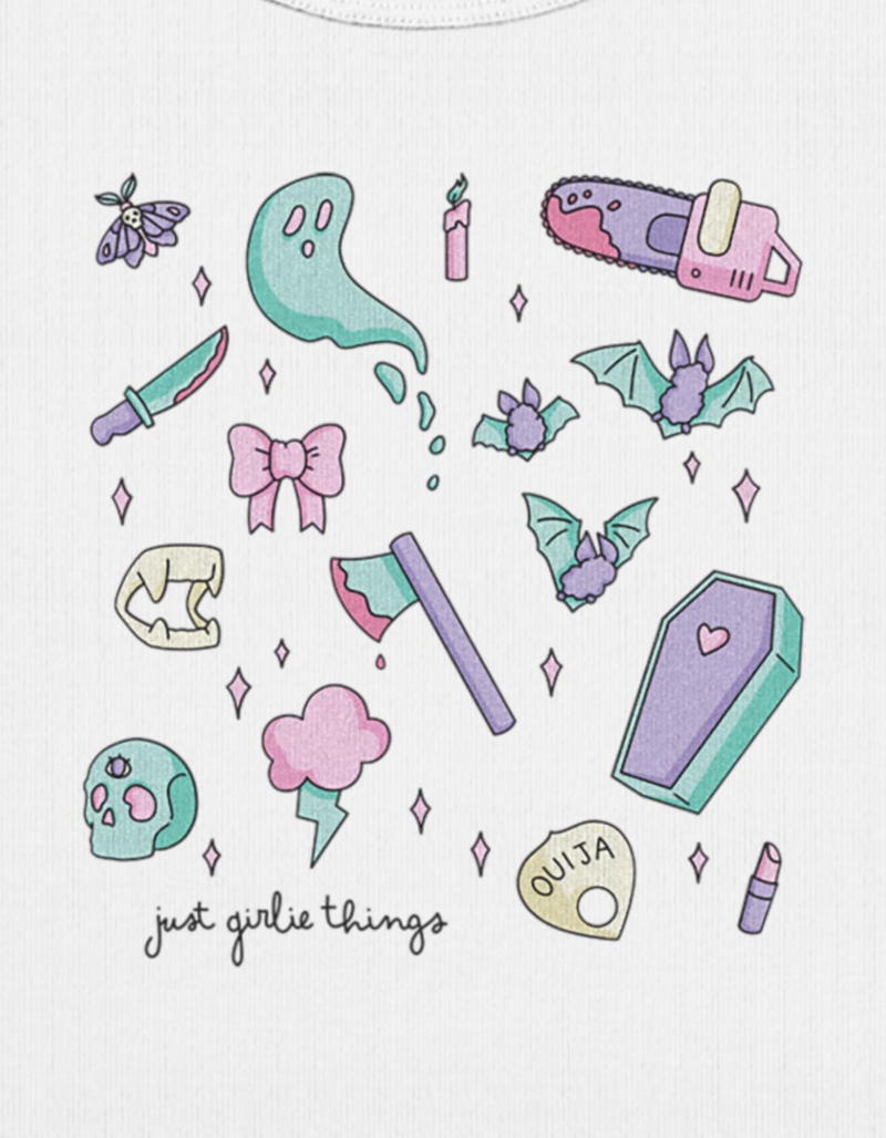 SPOOKY Girlie Things Womens Baby Tee image number 1