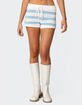 EDIKTED Amaris Striped Knit Shorts image number 1