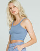 RSQ Seamless Ribbed Blue Cami image number 2