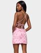 EDIKTED Ayv Sequin Floral Backless Mini Dress image number 3