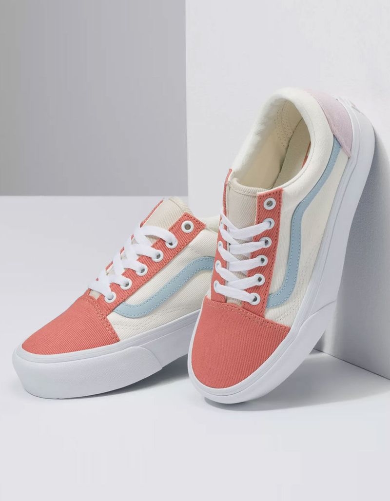 VANS Old Skool Platform Womens Pastel Color Block Shoes image number 3