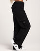 RSQ Womens Mid Rise Cargo Tape Pocket Twill Pants image number 3