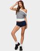 EDIKTED Lottey Striped Off Shoulder Knit Top image number 4