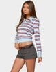 EDIKTED Brayden Striped Polo Sweater image number 2