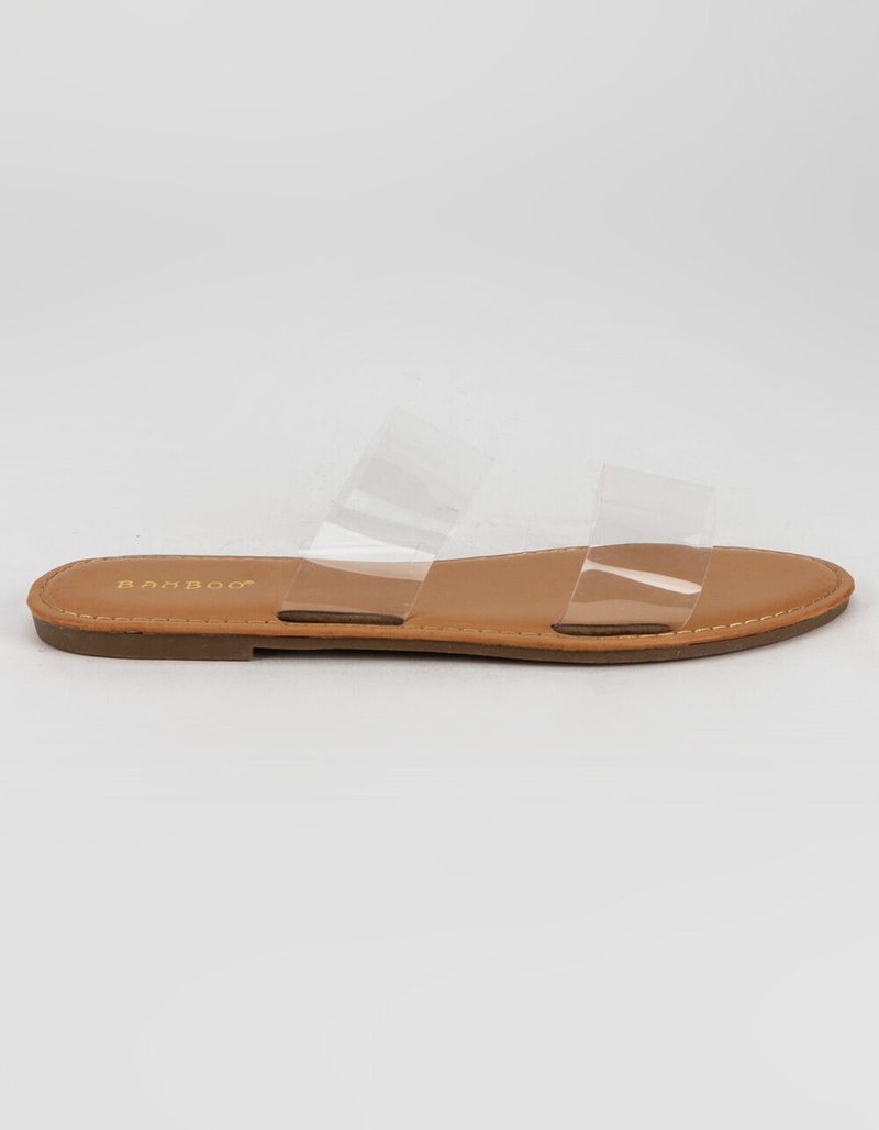 BAMBOO Double Strap Womens Clear Sandals image number 2