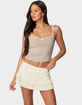 EDIKTED Alara Lace Trim Tank Top image number 1