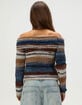 RSQ Womens Off The Shoulder Space Dye Sweater image number 4