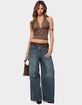 EDIKTED Santi Low Rise Wide Leg Jeans image number 5