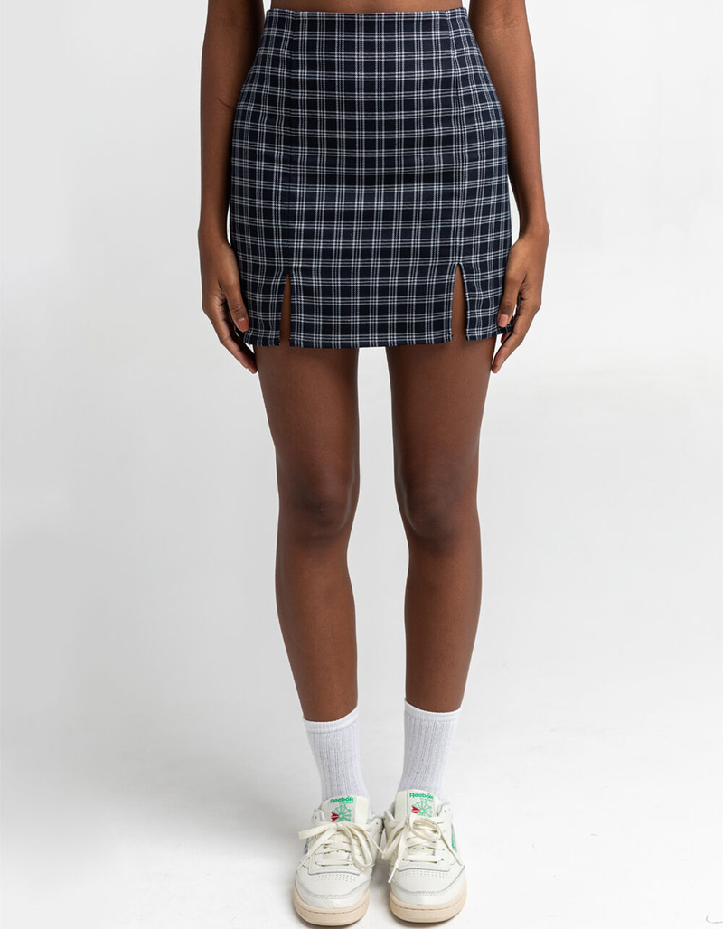 FULL TILT Womens Plaid Notch Skirt image number 1