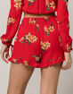 MIMI CHICA Floral Off The Shoulder Womens Top And Shorts Set image number 5