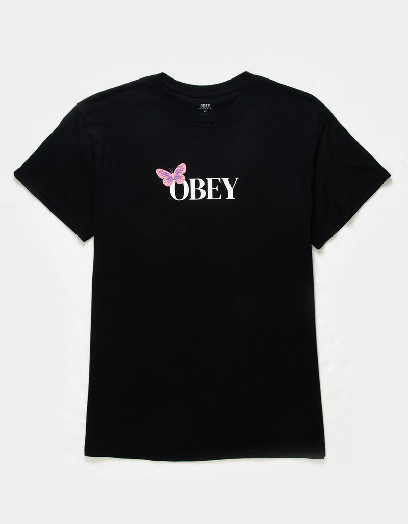 OBEY Butterfly Art Mens Tee image number 0