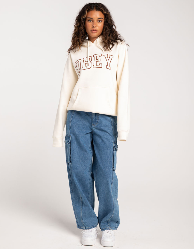 OBEY Collegiate Womens Fleece Hoodie image number 3