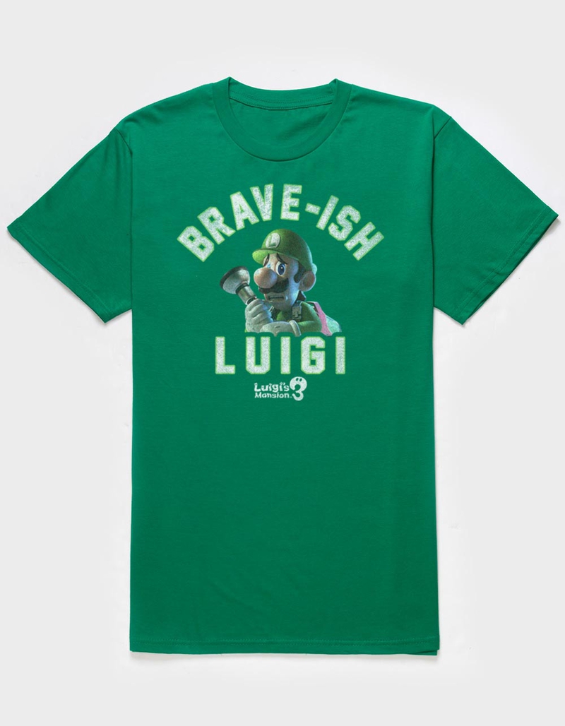 LUIGI'S MANSION 3 Brave-ish Luigi Unisex Tee image number 0