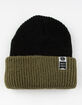 SALTY CREW Alpha Black & Olive Mens Beanie image number 1