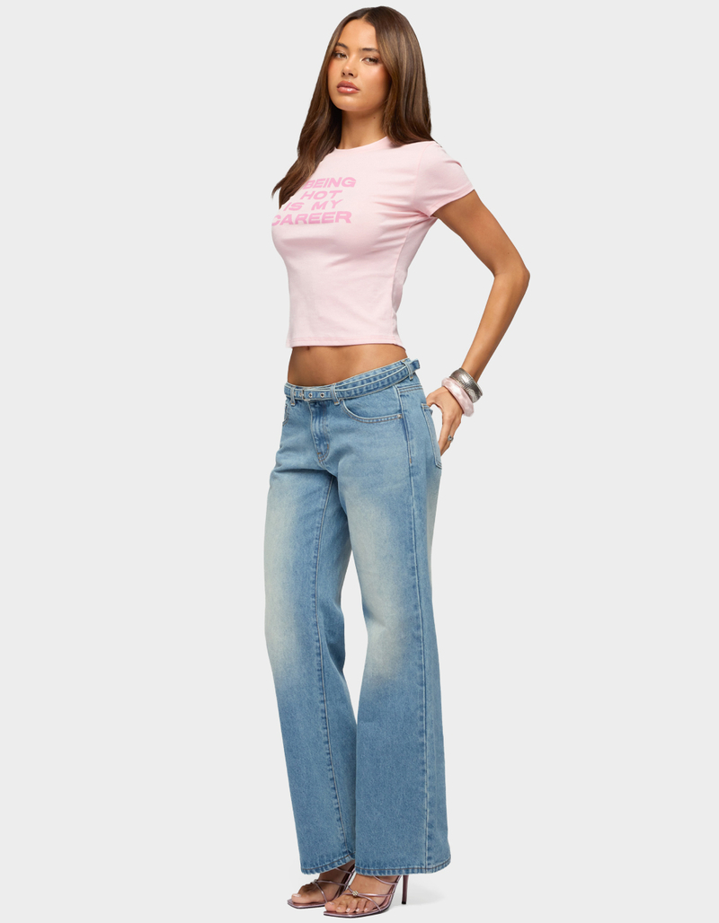 EDIKTED Full Time Hot Girl Tee image number 3