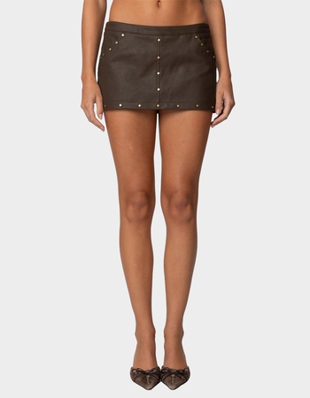 EDIKTED Stormi Faux Leather Mini Skort Primary Image