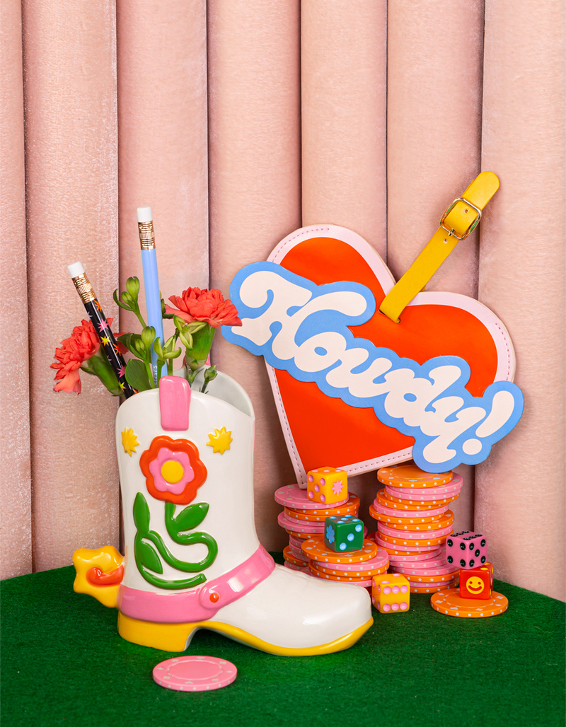 BAN.DO Giddy Up Cowboy Boot Vase image number 2