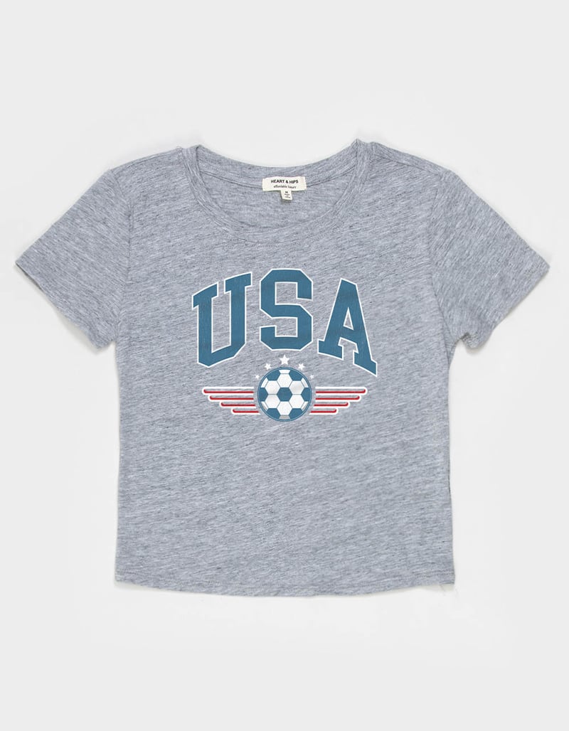 SOCCER USA Wings Womens Baby Tee image number 1