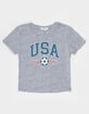 SOCCER USA Wings Womens Baby Tee image number 2