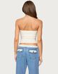 EDIKTED Textured Knit Strapless Cutout Top image number 2
