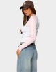 EDIKTED Raya Long Sleeve Tee image number 3