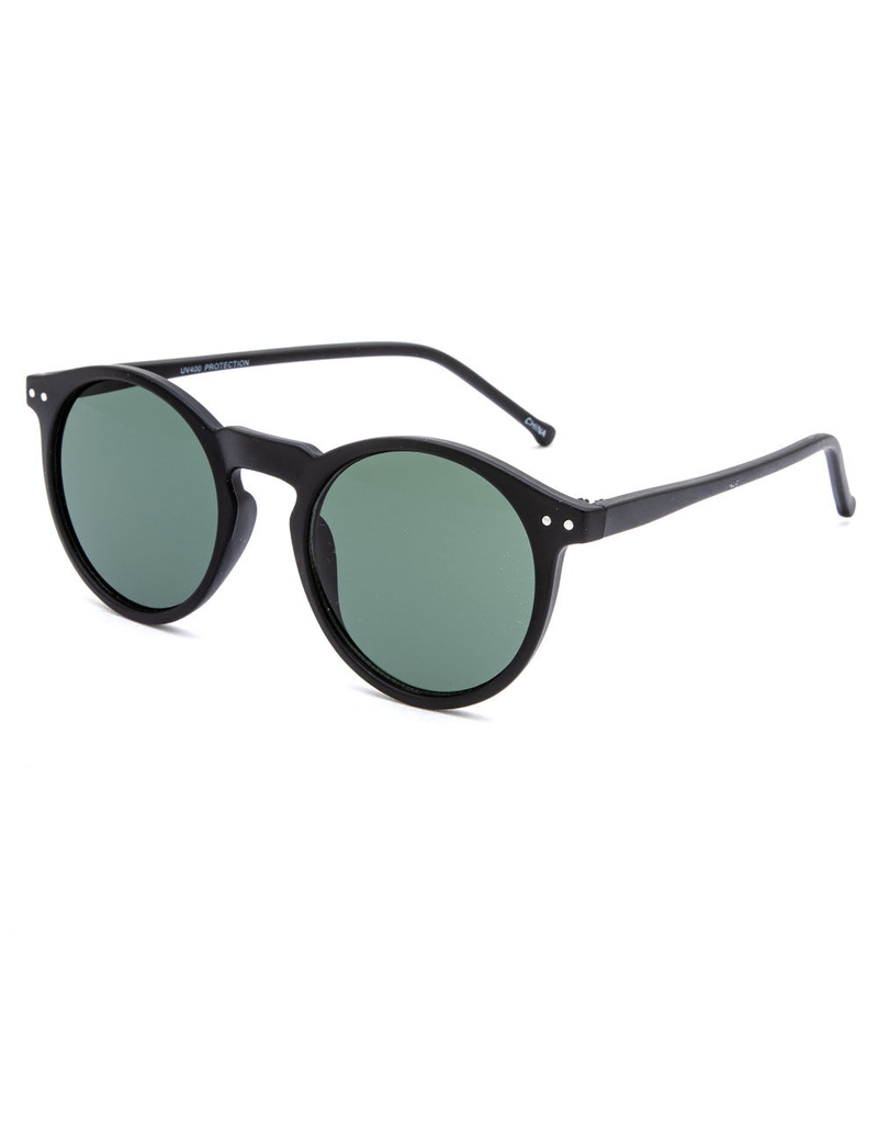 BLUE CROWN Jeremy Round Matte Black Boys Sunglasses image number 0