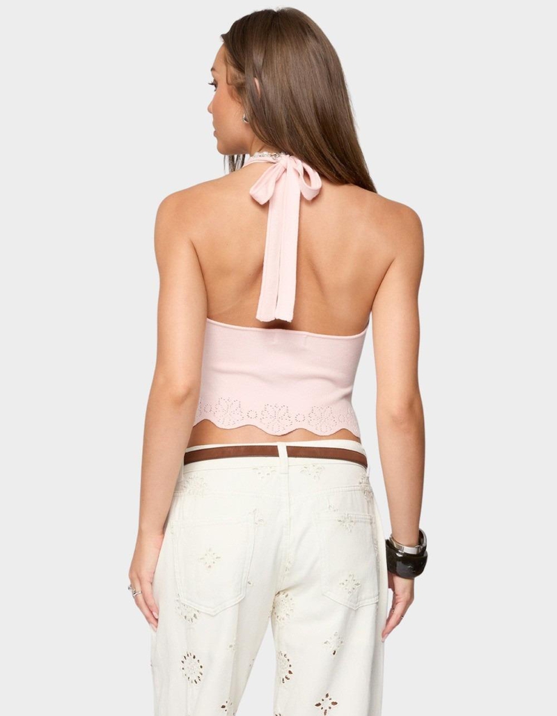 EDIKTED Jazmyn Scalloped Halter Top image number 2