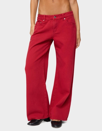 EDIKTED Petite Roman Low Rise Slouchy Jeans Primary Image