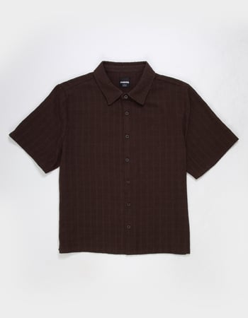 RSQ Mens Textured Button Up Shirt Alternative Image
