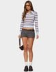 EDIKTED Brayden Striped Polo Sweater image number 5