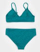 FULL TILT Texture Ring Girls Bralette Bikini Set image number 2