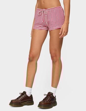 EDIKTED Jainee Striped Drawstring Shorts Alternative Image