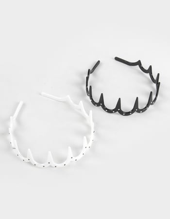 FULL TILT 2 Pack Wide Tooth Polka Dot Headbands Primary Image