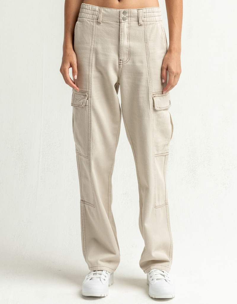 FULL TILT Smock Waist Womens Cargo Pants image number 1