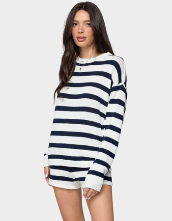 EDIKTED Amaris Oversized Striped Knit Sweater Alternative Image