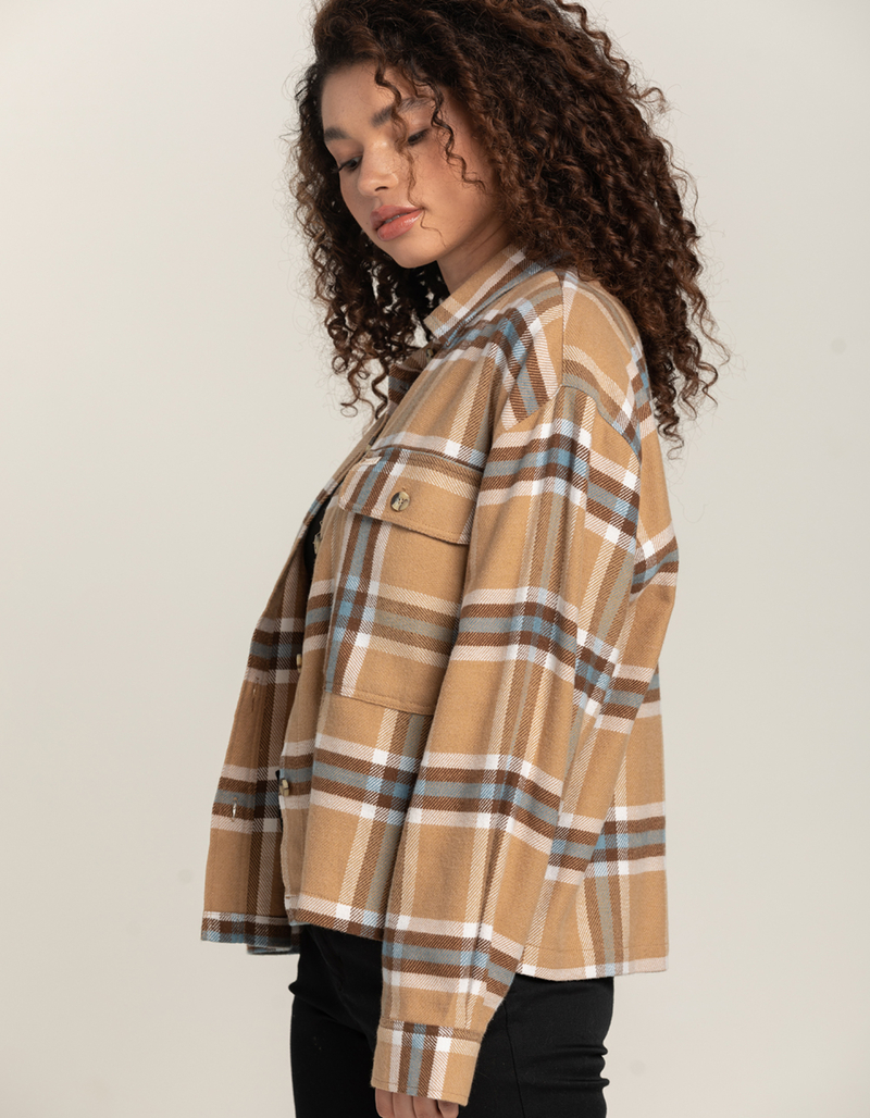 BRIXTON Bowery Womens Long Sleeve Crop Flannel image number 1