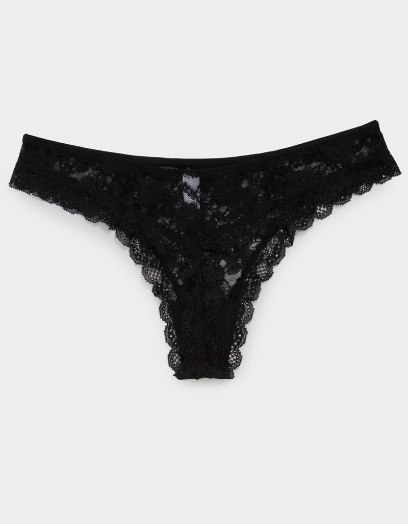 FULL TILT Allover Lace Thong image number 1