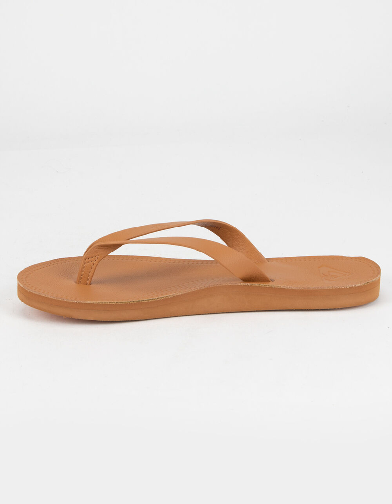ROXY Brinn Womens Tan Leather Sandals image number 2