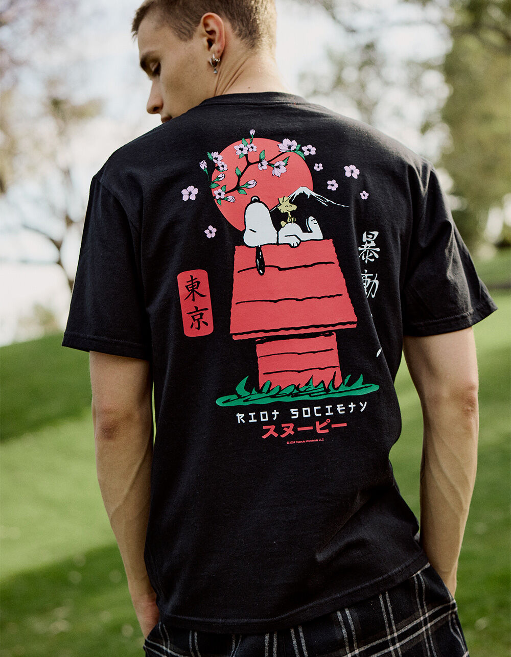RIOT SOCIETY Peanuts Pagoda Mens Tee - BLACK | Tillys