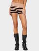 EDIKTED Saphi Striped Foldover Knit Shorts image number 1