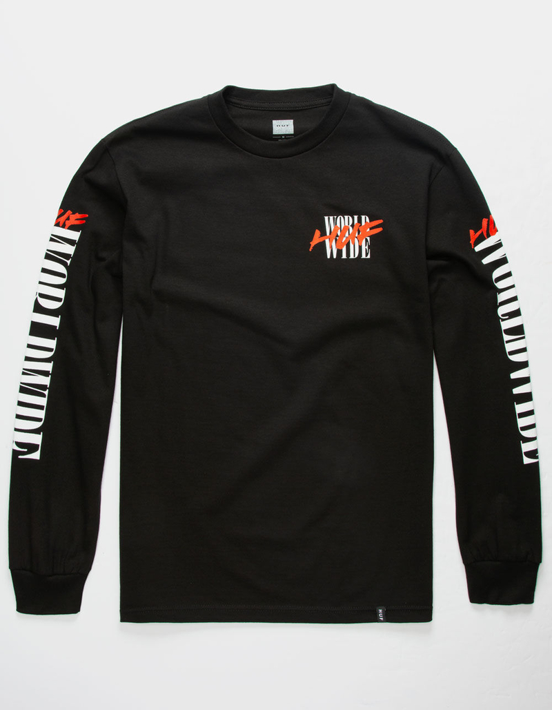 HUF Action Hero Black Mens T-Shirt image number 0