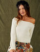 RSQ Womens Off The Shoulder Sweater image number 1