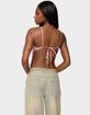 EDIKTED Beaded Mesh Asymmetric Backless Top image number 3