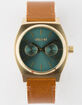 NIXON Time Teller Deluxe Leather Gold & Brown Watch