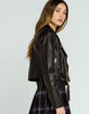 ASHLEY Belted Womens Moto Jacket image number 2