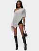 EDIKTED Azalia Asymmetric Knit Poncho image number 5
