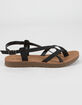 SODA Criss Cross Ankle Womens Black Sandals image number 2
