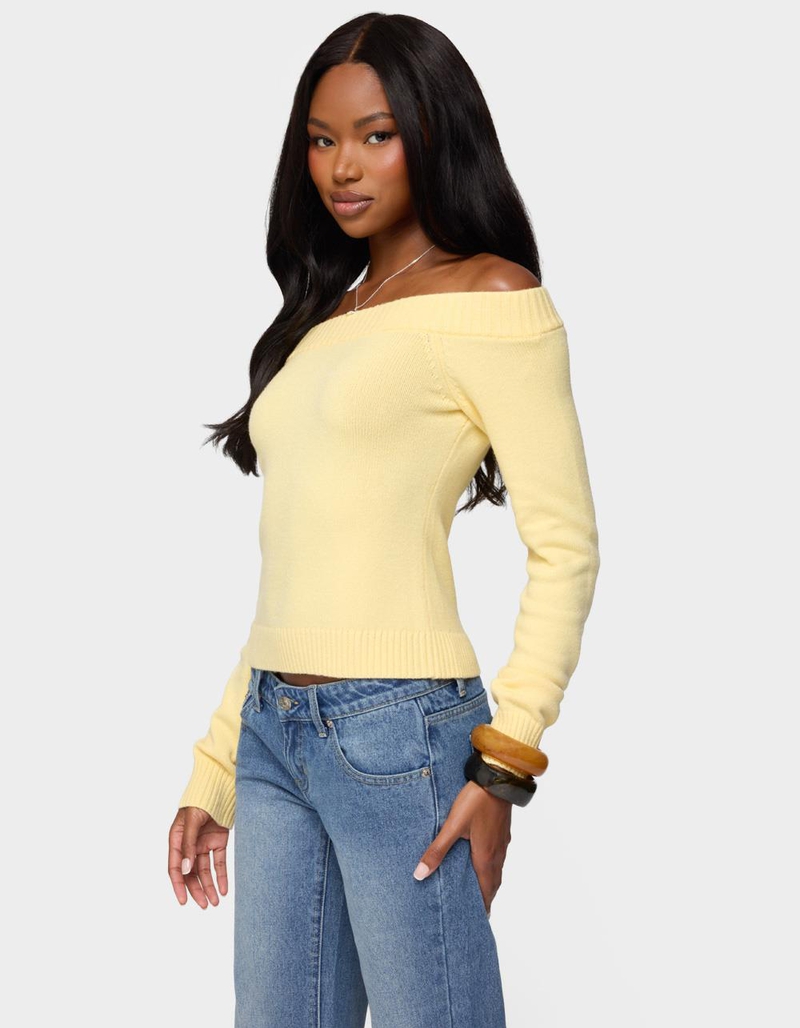 EDIKTED Elona Off Shoulder Knit Top image number 1