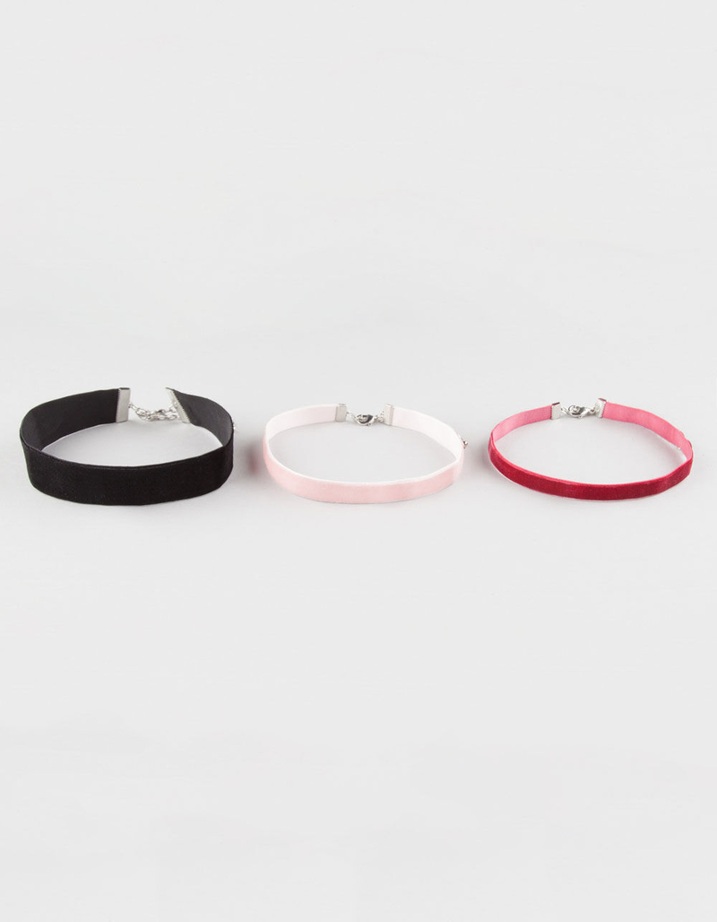 FULL TILT 3 Piece Velvet Chokers image number 0